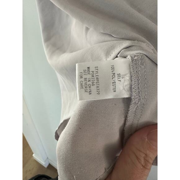 Polagram S embroidered blouse embroidery grey pink floral church work top shirt - Picture 6 of 6